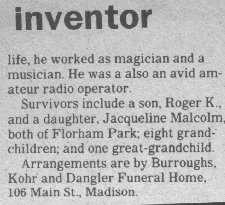 John Love's Obituary from the Morristown Daily Record